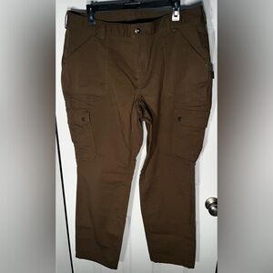 Duluth Trading Women's Relaxed Fit Cargo Pants Curvesetter Waist 16 x 31